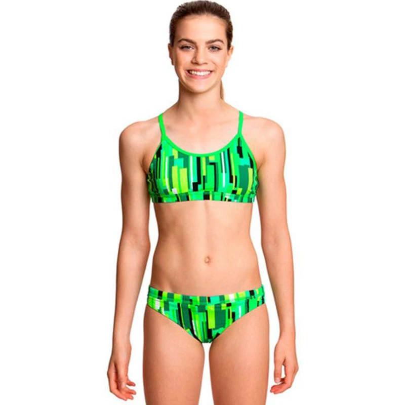 Funkita - Acid Rain - Girls Racerback Two Piece 1 Funkita - Acid Rain - Girls Racerback Two Piece