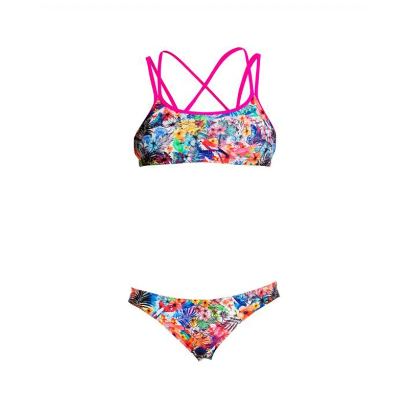 Funkita - Blossom Paradise - Girls Criss Cross Two Piece 2 Funkita - Blossom Paradise - Girls Criss Cross Two Piece - Image 2