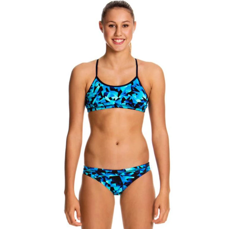 Funkita - Lightspeed - Girls Racerback Two Piece 1 Funkita - Lightspeed - Girls Racerback Two Piece