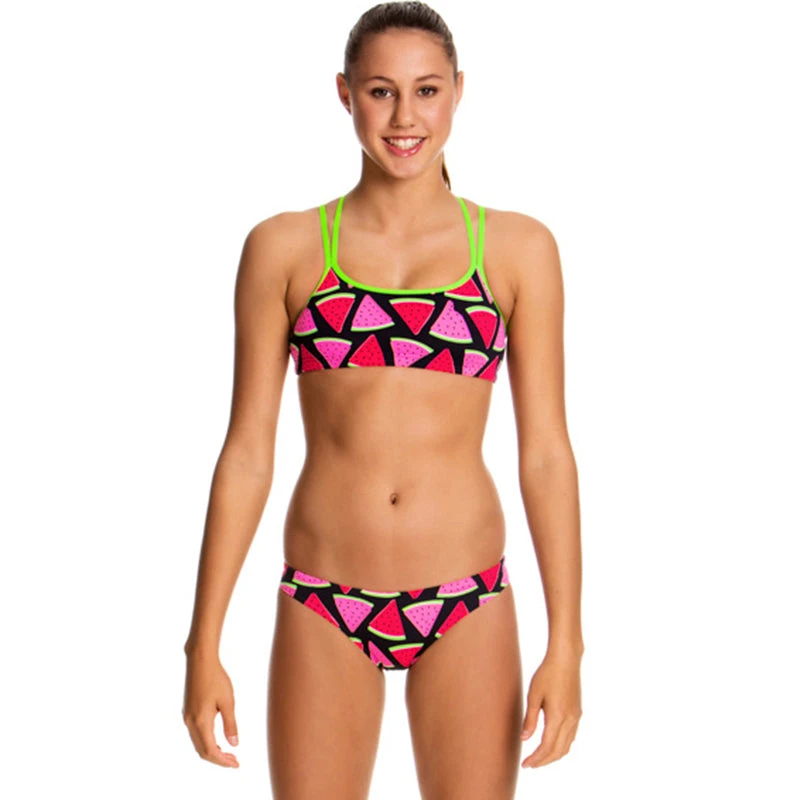 Funkita - Melon Crush - Girls Criss Cross Two Piece 1 Funkita - Melon Crush - Girls Criss Cross Two Piece