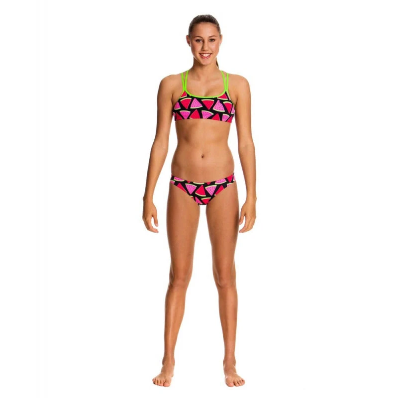 Funkita - Melon Crush - Girls Criss Cross Two Piece 4 Funkita - Melon Crush - Girls Criss Cross Two Piece - Image 4