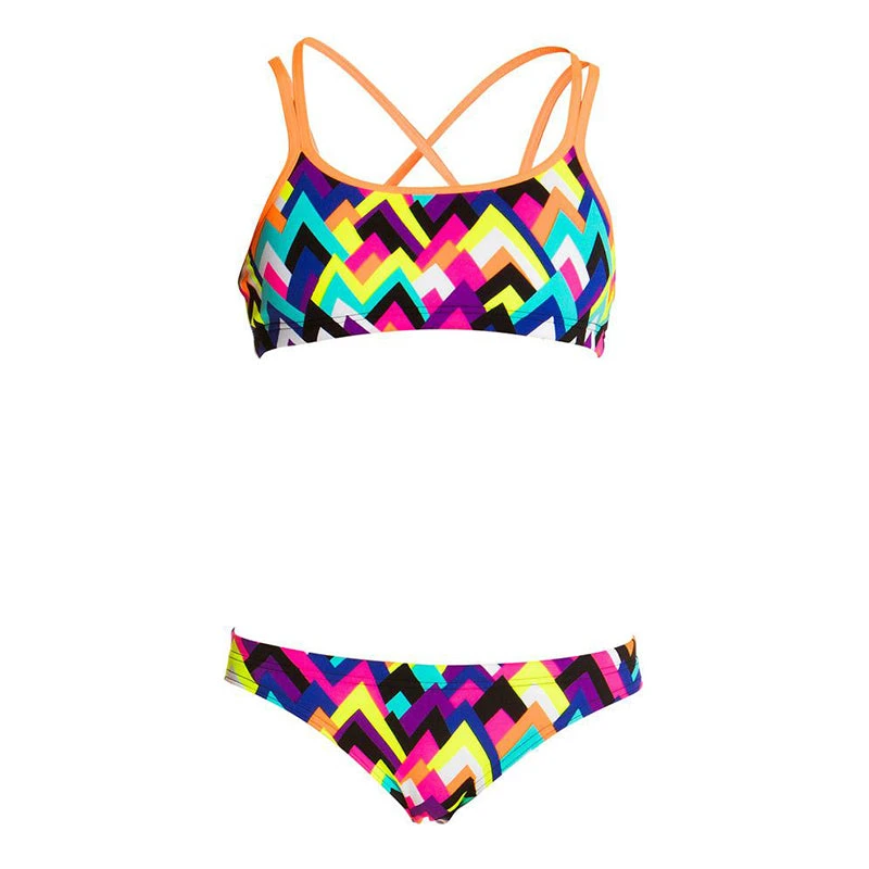 Funkita - Tip Top - Girls Criss Cross Back Two Piece 2 Funkita - Tip Top - Girls Criss Cross Back Two Piece - Image 2