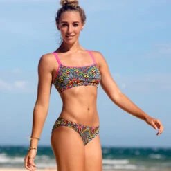 Funkita - Wild Fire - Ladies Bikini Criss Cross Top -Swimwear Shop funkita bikini ladies swimwear wild fire criss cross top 7