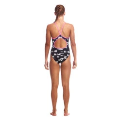 Funkita - Black Swan - Girls Diamond Back One Piece -Swimwear Shop funkita black swan girls diamond back one piece 3