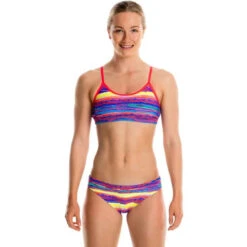Funkita - Crystal Wave - Girls Racerback Two Piece