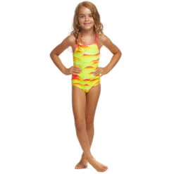 Funkita - Custard Tart - Toddler Girls Eco Printed One Piece -Swimwear Shop funkita custard tart toddler girls eco printed one piece 4