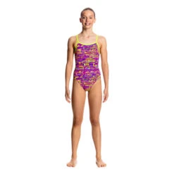 Funkita - Dotty Dash - Girls Single Strap One Piece -Swimwear Shop funkita dotty dash single strap girls swimsuit 4