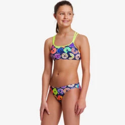 Funkita - Dunking Donuts - Girls Criss Cross Two Piece 7 Funkita - Dunking Donuts - Girls Criss Cross Two Piece -Swimwear Shop funkita dunking donuts girls criss cross two piece 4