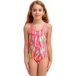 Funkita - Feather Flock - Toddler Girls Eco Printed One Piece
