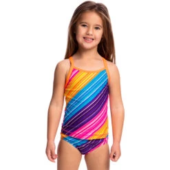 Funkita - Fine Lines - Toddlers Girls Tankini Two Piece