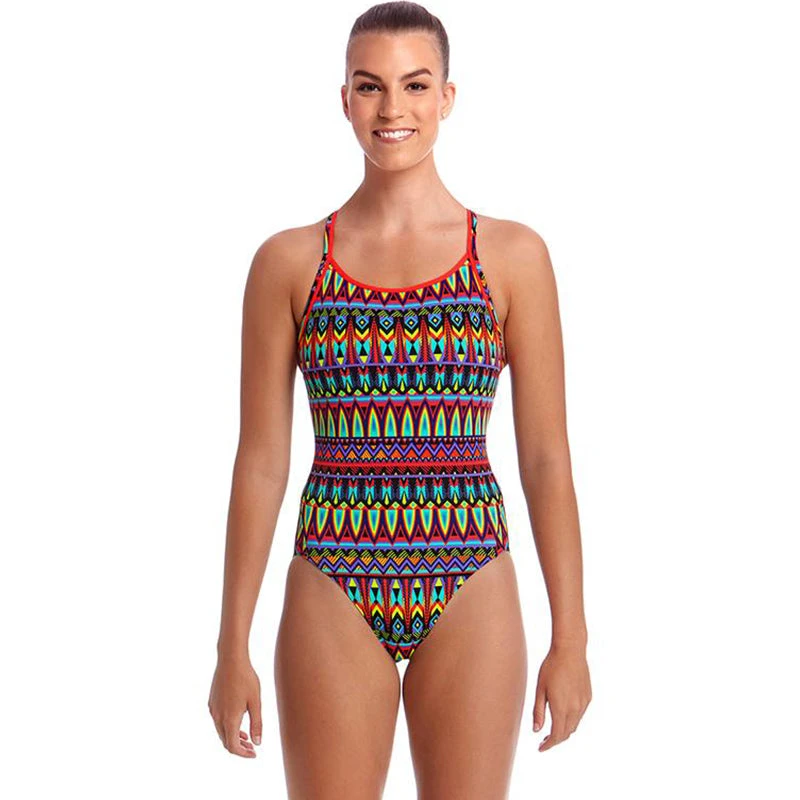 Funkita - Fire Tribe - Ladies Diamond Back One Piece 1 Funkita - Fire Tribe - Ladies Diamond Back One Piece