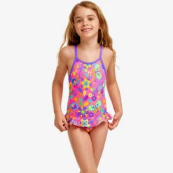 Funkita - Flower Bed - Toddler Girls Belted Frill One Piece -Swimwear Shop funkita flower bed toddler girls belted frill one piece 4