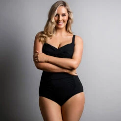 Funkita Form - Still Black - Ladies Ruched One Piece 9 Funkita Form - Still Black - Ladies Ruched One Piece -Swimwear Shop funkita form ladies swimwear still black ruched one piece 5