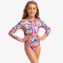 Funkita - Garden Party - Toddler Girls Sun Cover One Piece -Swimwear Shop funkita garden party toddler girls sun cover one piece 4