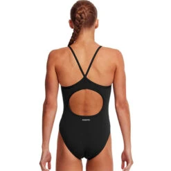 Funkita - Still Black - Girls Diamond Back One Piece -Swimwear Shop funkita girls still black diamond back 2