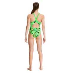 Funkita - Fluro Fracture - Girls Diamond Back One Piece -Swimwear Shop funkita girls swimwear fluro fracture diamond back one piece 3