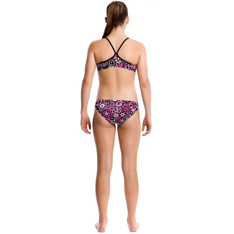 Funkita - Petals Of Paris - Girls Racerback Two Piece 2 Funkita - Petals Of Paris - Girls Racerback Two Piece - Image 2