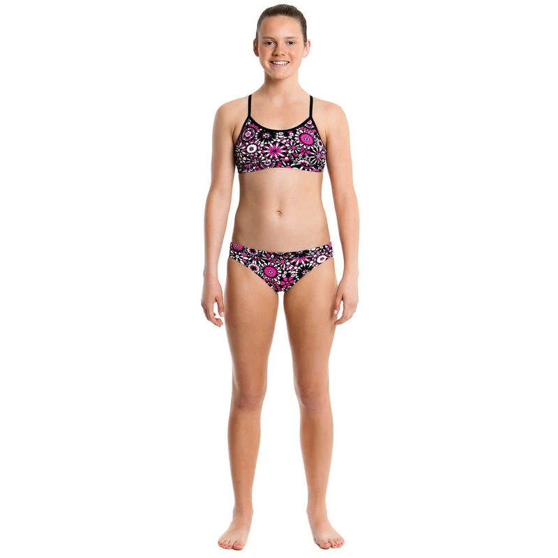 Funkita - Petals Of Paris - Girls Racerback Two Piece 3 Funkita - Petals Of Paris - Girls Racerback Two Piece - Image 3