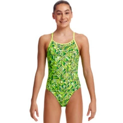 Funkita - Goldy Blocks - Girls Diamond Back One Piece