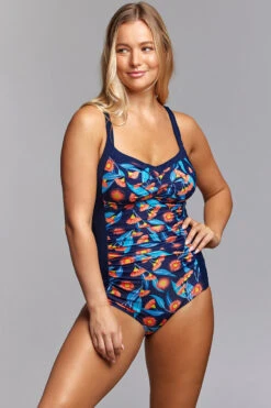 Funkita - Gum Shy - Ladies Ruched Panelled One Piece -Swimwear Shop funkita gum shy ladies ruched panelled one piece 5