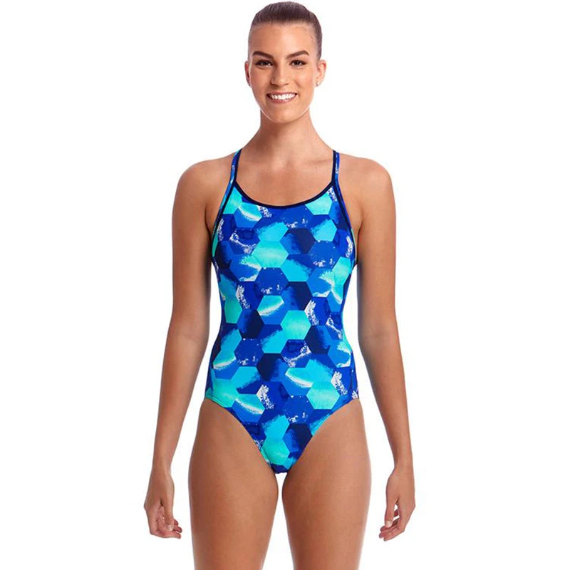 Funkita - Hex Pistols - Ladies Diamond Back One Piece 1 Funkita - Hex Pistols - Ladies Diamond Back One Piece