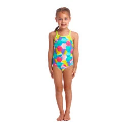 Funkita - Hexy Back - Toddler Girls Printed One Piece -Swimwear Shop funkita hexy back toddler girls printed one piece 1