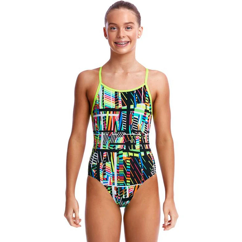 Funkita - Interference - Girls Diamond Back One Piece 1 Funkita - Interference - Girls Diamond Back One Piece