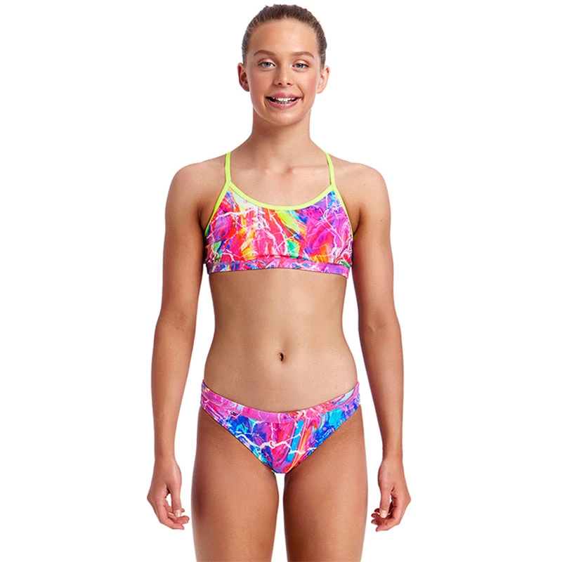 Funkita - Kaleidocolour - Girls Racerback Two Piece 1 Funkita - Kaleidocolour - Girls Racerback Two Piece