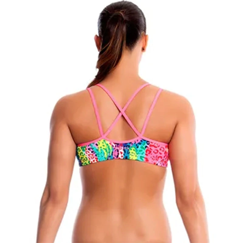 Funkita - Feline Fever - Ladies Criss Cross Top 2 Funkita - Feline Fever - Ladies Criss Cross Top - Image 2