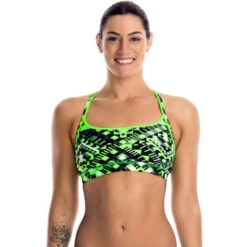 Funkita - Laser Cube - Ladies Bikini Sports Top