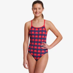 Funkita - Lip Service - Girls Diamond Back One Piece -Swimwear Shop funkita lip service girls diamond back one piece 5