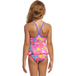 Funkita - Lolly Fish - Toddler Girl's Belted Frill One Piece -Swimwear Shop funkita lolly fish toddler girls belted frill one piece 3
