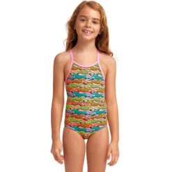 Funkita - Lying Cheet - Toddler Girls Eco Printed One Piece