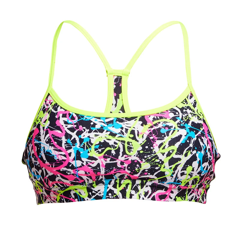 Funkita - Messed Up - Ladies Swim Crop Top 2 Funkita - Messed Up - Ladies Swim Crop Top - Image 2