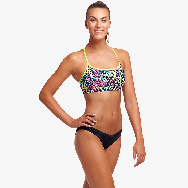 Funkita - Messed Up - Ladies Swim Crop Top 5 Funkita - Messed Up - Ladies Swim Crop Top - Image 5