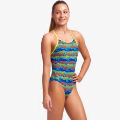 Funkita - No Cheating - Girls Eco Diamond Back One Piece -Swimwear Shop funkita no cheating girls eco diamond back one piece 5