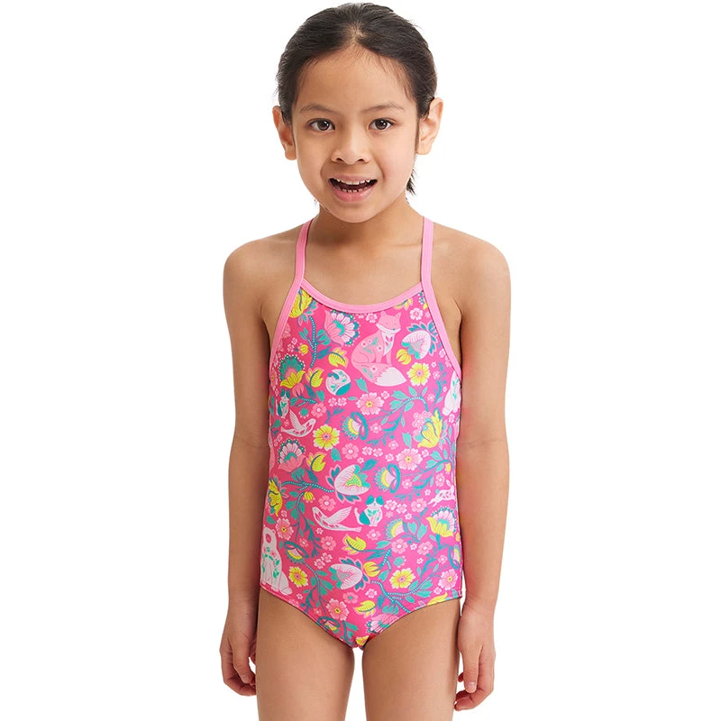 Funkita - Nursery Rhyme - Toddler Girl's Printed One Piece 1 Funkita - Nursery Rhyme - Toddler Girl's Printed One Piece