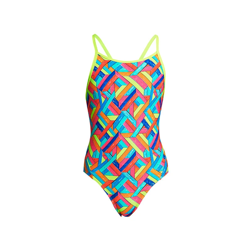 Funkita - Panel Pop - Girls Diamond Back One Piece 2 Funkita - Panel Pop - Girls Diamond Back One Piece - Image 2