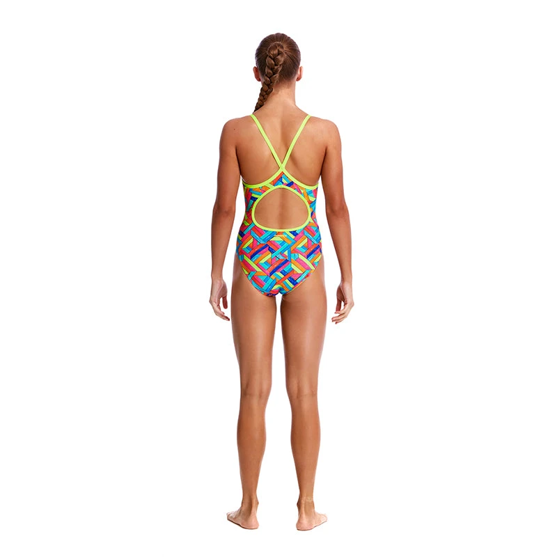 Funkita - Panel Pop - Girls Diamond Back One Piece 3 Funkita - Panel Pop - Girls Diamond Back One Piece - Image 3