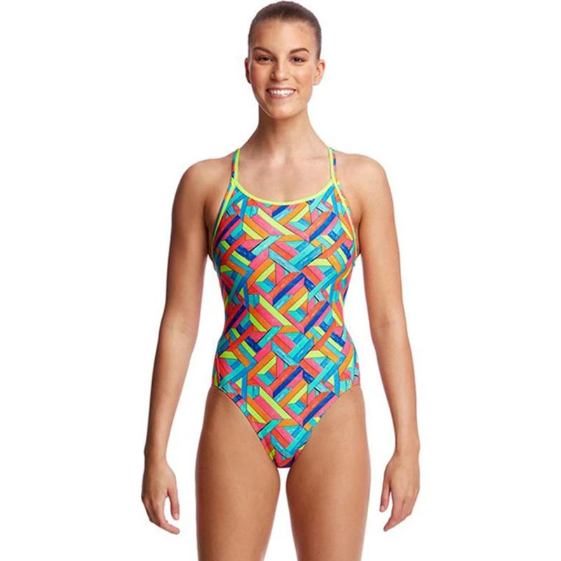 Funkita - Panel Pop - Ladies Diamond Back One Piece 1 Funkita - Panel Pop - Ladies Diamond Back One Piece