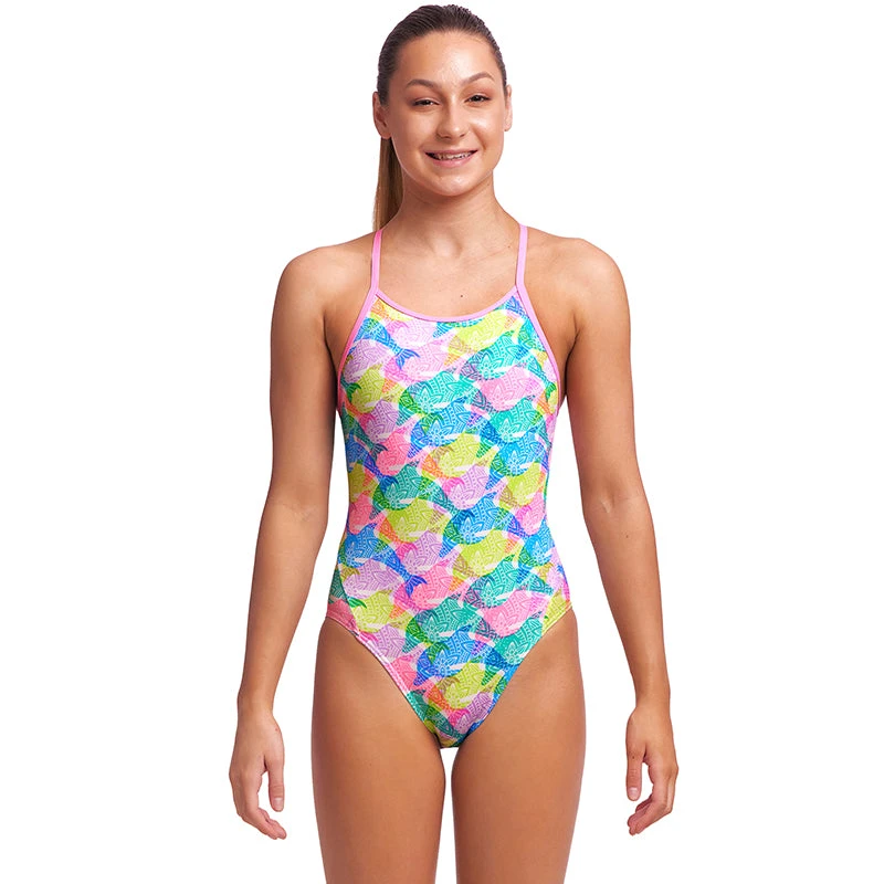 Funkita - Pastel Porpie - Girls Eco Diamond Back One Piece 1 Funkita - Pastel Porpie - Girls Eco Diamond Back One Piece