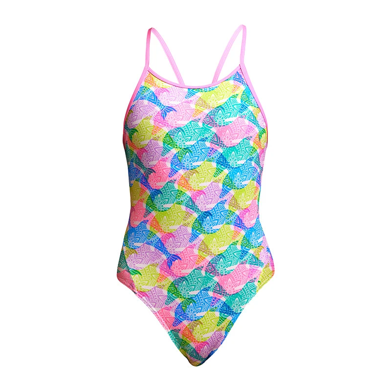 Funkita - Pastel Porpie - Girls Eco Diamond Back One Piece 2 Funkita - Pastel Porpie - Girls Eco Diamond Back One Piece - Image 2