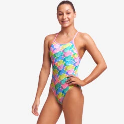 Funkita - Pastel Porpie - Girls Eco Diamond Back One Piece 9 Funkita - Pastel Porpie - Girls Eco Diamond Back One Piece -Swimwear Shop funkita pastel porpie girls eco diamond back one piece 5