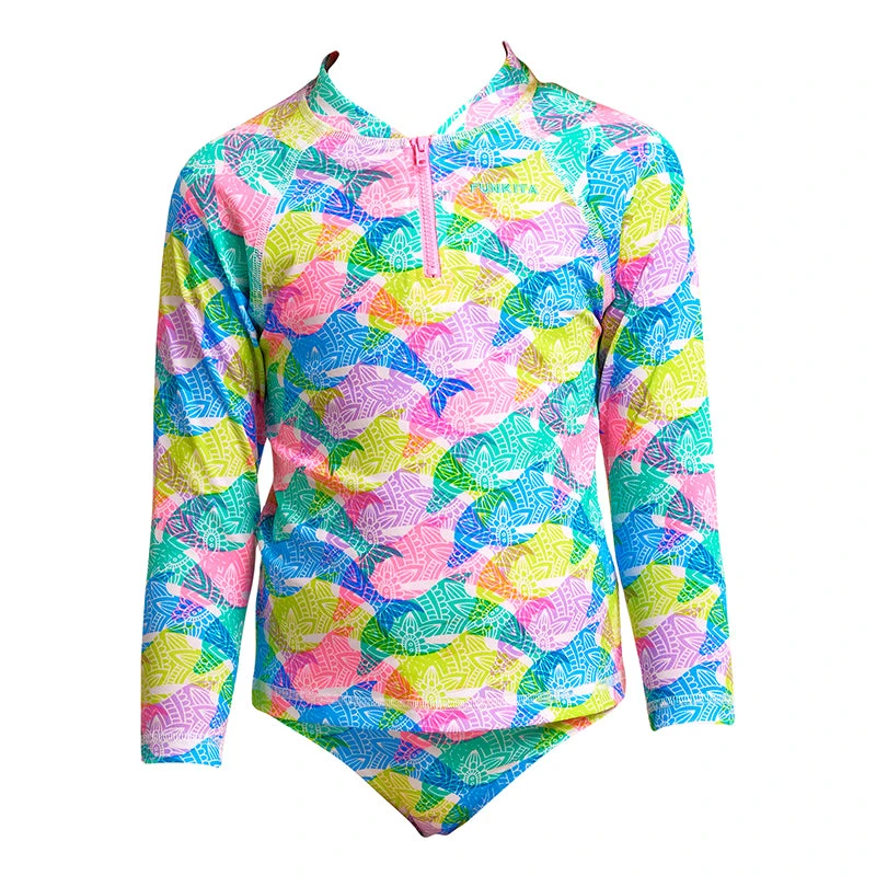 Funkita - Pastel Porpie - Toddler Girls Eco Zippy Rash Vest 2 Funkita - Pastel Porpie - Toddler Girls Eco Zippy Rash Vest - Image 2