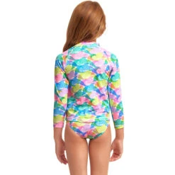 Funkita - Pastel Porpie - Toddler Girls Eco Zippy Rash Vest 6 Funkita - Pastel Porpie - Toddler Girls Eco Zippy Rash Vest -Swimwear Shop funkita pastel porpie toddler girls eco zippy rash vest 3