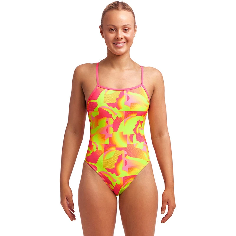 Funkita - Pinged Pink - Ladies Tie Me Tight One Piece 1 Funkita - Pinged Pink - Ladies Tie Me Tight One Piece