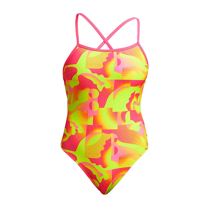 Funkita - Pinged Pink - Ladies Tie Me Tight One Piece 2 Funkita - Pinged Pink - Ladies Tie Me Tight One Piece - Image 2