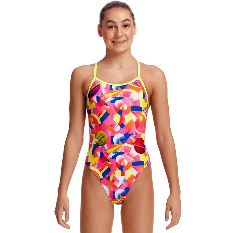 Funkita - Pink Pluto - Girls Single Strap One Piece 1 Funkita - Pink Pluto - Girls Single Strap One Piece
