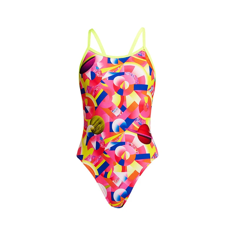 Funkita - Pink Pluto - Girls Single Strap One Piece 2 Funkita - Pink Pluto - Girls Single Strap One Piece - Image 2