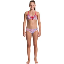 Funkita - Pollock Party - Girls Tie Detail Two Piece -Swimwear Shop funkita pollock party girls tie detail 2 piece 3